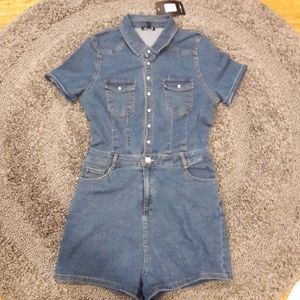 Fashion Nova Denim Romper